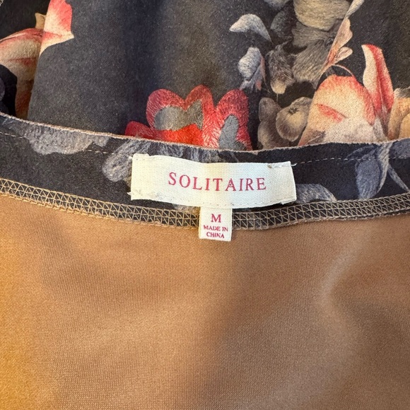 SOLITAIRE Anthropology Faux Suede Lightweight open cardigan M - Picture 6 of 10